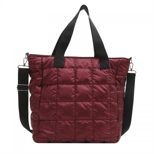 Cloth & PU Leather Easy Matching Shoulder Bag attached with hanging strap plaid PC