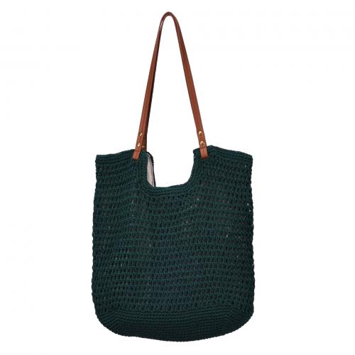 Cotton Cord Easy Matching Woven Shoulder Bag large capacity & hollow PC