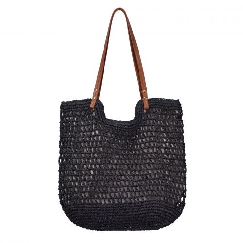 Paper Rope Easy Matching Woven Shoulder Bag large capacity & hollow PC
