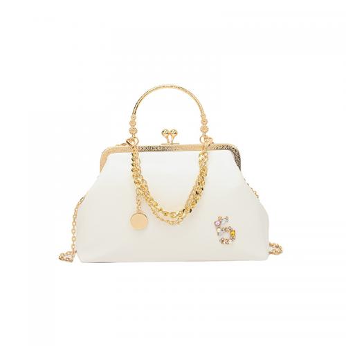 PU Leather Concise Handbag with chain Solid PC