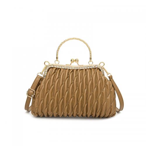 PU Leather Easy Matching Handbag with chain Solid PC