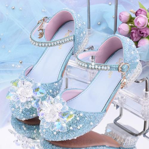 Rubber & PU Leather Girl Sandals Solid Pair