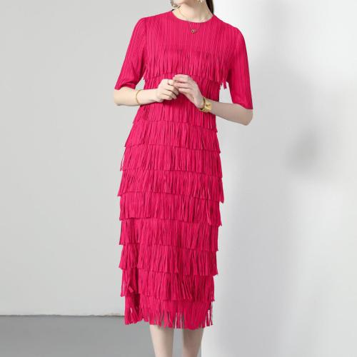 ポリエステル ワンピースドレス 単色 選択のためのより多くの色 : 一つ
