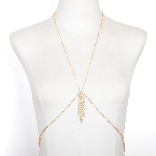 Zinc Alloy Easy Matching Body Chain hollow & with rhinestone PC