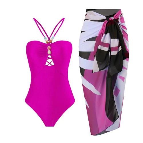 Spandex & Polyester Einteiliger Badeanzug, Gedruckt, mehr Farben zur Auswahl,  Festgelegt