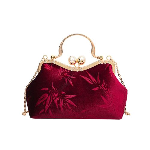 Velour Easy Matching & Evening Party Handbag with chain PC