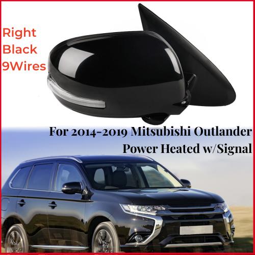 2014-2019 Mitsubishi Outlander Power Heated w/Signal​ thermostability Car Rear View Mirror hardwearing Solid black Sold By PC