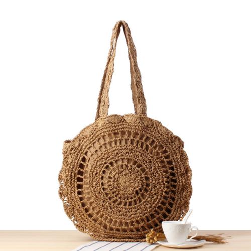 Paper Rope Easy Matching Woven Shoulder Bag large capacity PC
