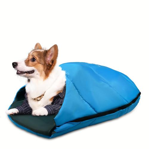 Polyester Waterproof Pet Sleeping Bag portable & thermal blue PC