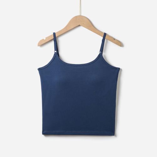 Cotton with bra Camisole slimming & backless Solid PC