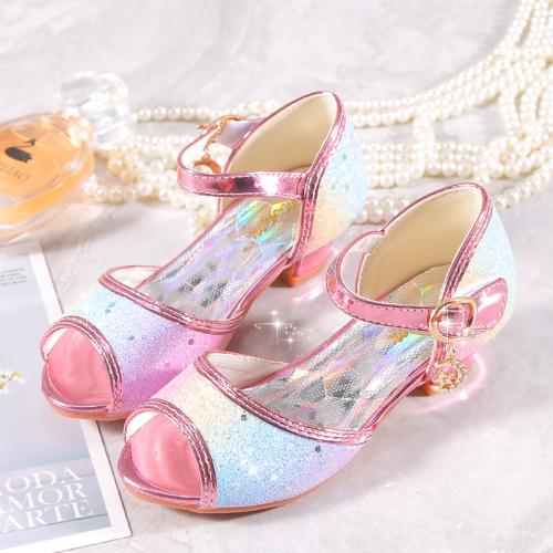 PU Leather Girl Sandals hardwearing & breathable multi-colored Pair