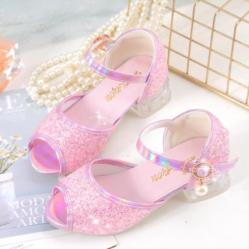 PU Leather Girl Sandals hardwearing & breathable Pair
