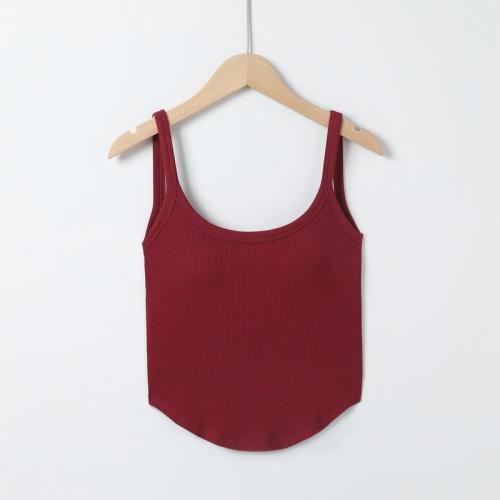 Viscose with bra Camisole backless & breathable Solid PC