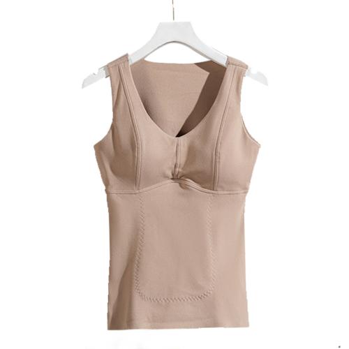 Cation Fabric with bra & Slim Tank Top & breathable Solid PC