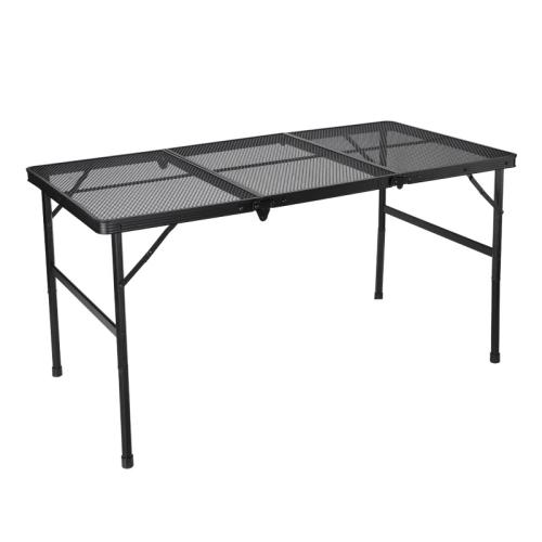 Aleación de aluminio Mesa plegable al aire libre, negro,  trozo