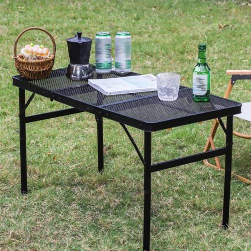 Aluminium Alloy Outdoor Foldable Table durable & portable & adjustable black PC