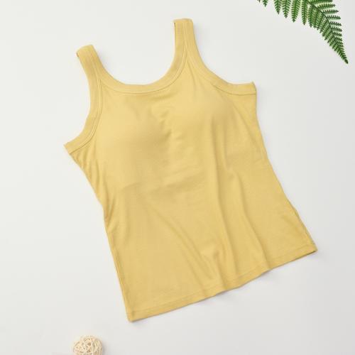 Stretch Cotton Slim Tank Top flexible & breathable Solid PC