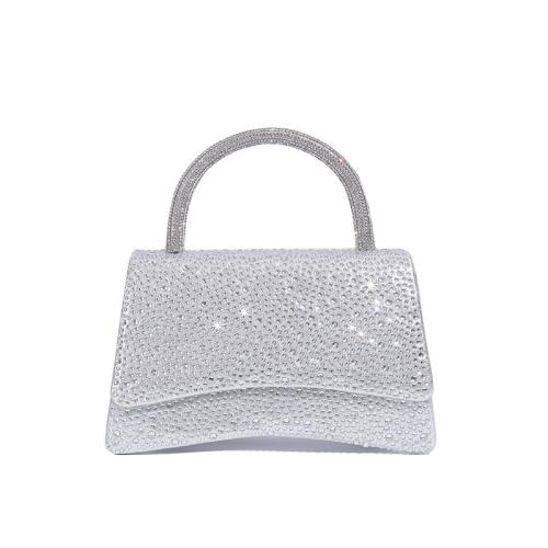 PU Leather Easy Matching & Evening Party Handbag with rhinestone Solid PC