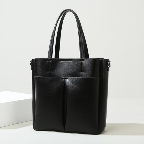 PU Leather Easy Matching Shoulder Bag large capacity black PC