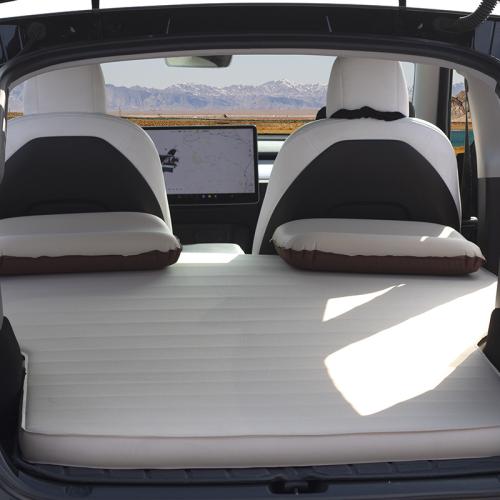 Pongee & Thermoplastic Polyurethane Inflatable Car Inflatable Bed Mattress for Automobile Solid beige PC