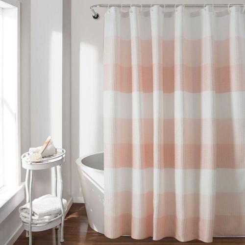 Polyester Fabrics Waterproof Shower Curtain thickening plaid PC