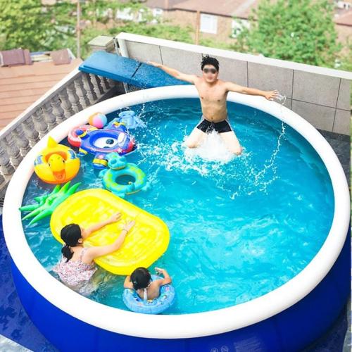 PVC Inflatable Pool Solid blue PC