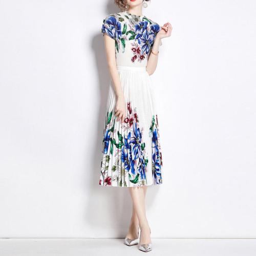 Polyester Zweiteiliges Kleid Set, mehr Farben zur Auswahl,  Festgelegt