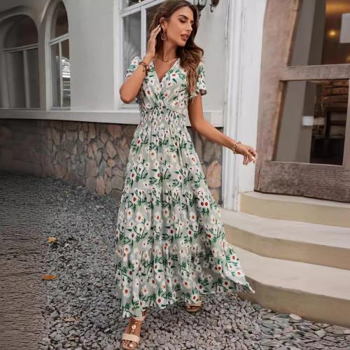 Raggio Jednodílné šaty Stampato Třes Zelené kus