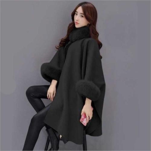 Polyester Soft Cloak Poncho thicken & thermal Solid PC