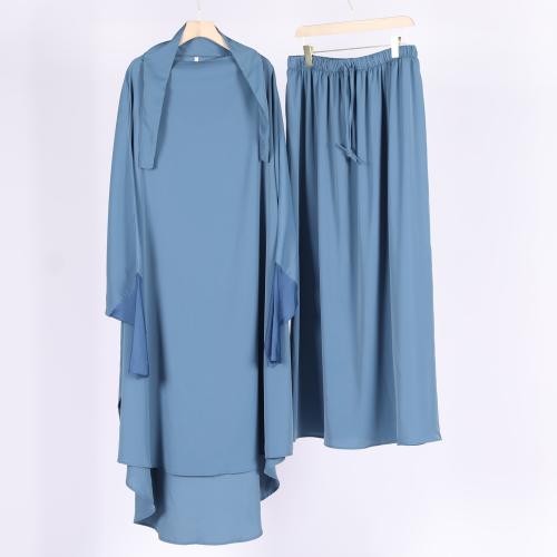 Polyester Middle Eastern Islamic Muslim Dress two piece & loose Set