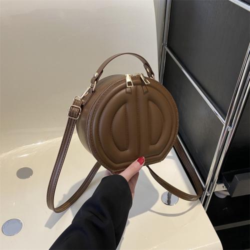 PU Leather Handbag bun & hardwearing & attached with hanging strap Solid PC