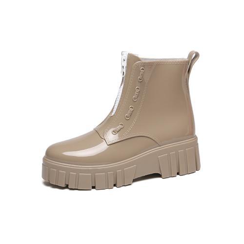 PVC heighten & high top Rain Boots & waterproof Solid Pair