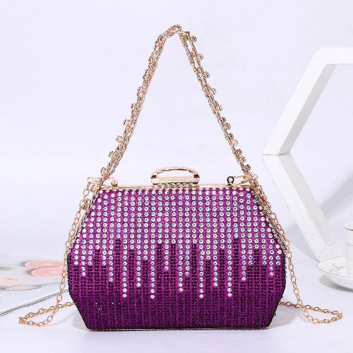 Polyester Easy Matching Handbag with chain & attached with hanging strap & with rhinestone PC