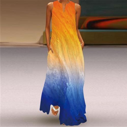 ポリエステル ワンピースドレス 印刷 選択のための異なる色とパターン 選択のためのより多くの色 一つ