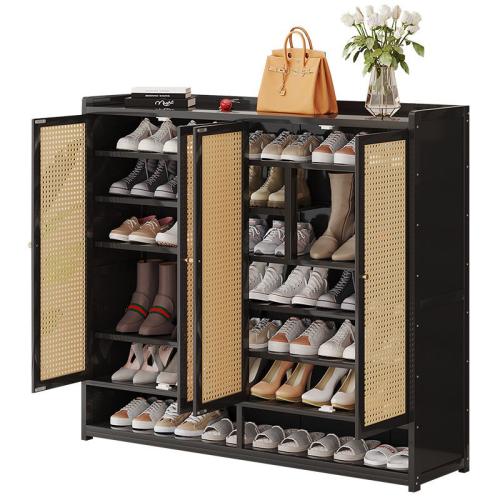 Fibra de madera de densidad media & Moso Bamboo & Plástico ABS Bastidor de zapatos de almacenamiento, Sólido, más colores para elegir,  trozo