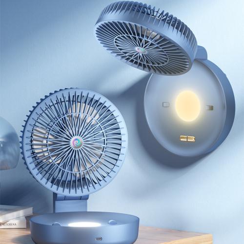 Engineering Plastics With light & foldable Mini Fan Three-speed adjustment & with USB interface & Rechargeable PC