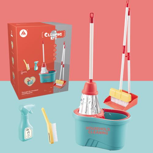 Plastic Cement Cleaning Mop Set for children Box