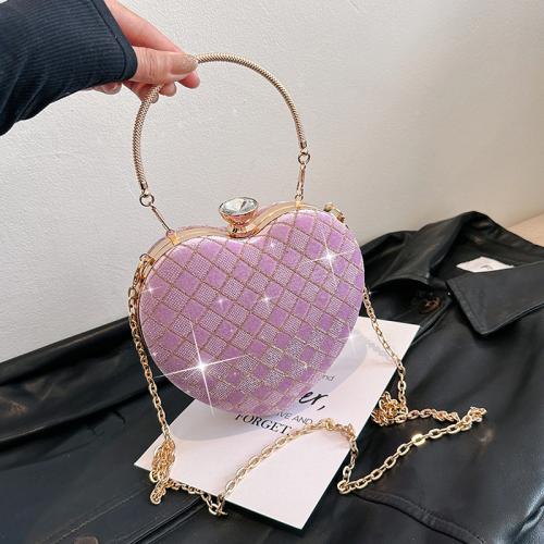 PU Leather hard-surface Handbag with chain PC