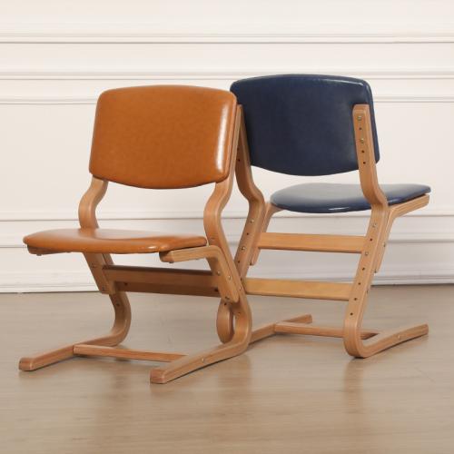 Beech wood & PU Leather adjustable Casual House Chair PC