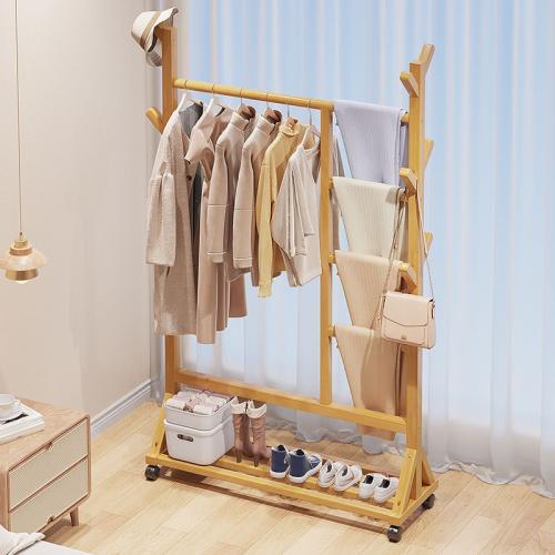 Moso Bamboo Clothes Hanging Rack durable  Solid PC