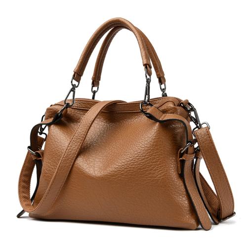 PU Leather Easy Matching Handbag large capacity Lichee Grain PC