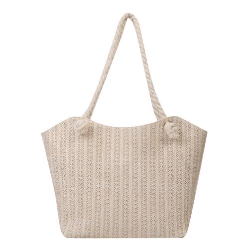 Straw Tote Bag & Easy Matching Woven Shoulder Bag large capacity white PC
