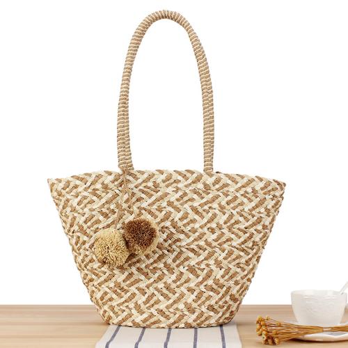 Paper Rope Beach Bag & Easy Matching Woven Shoulder Bag large capacity PC
