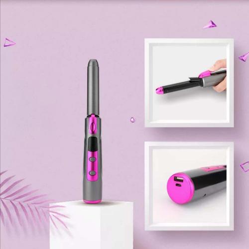 PC-Polycarbonate Adjustable heat level & Wireless Curling Iron with USB charging wire Solid PC
