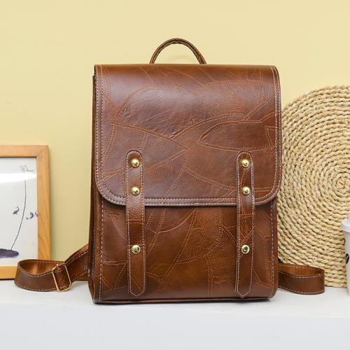 PU Leather hard-surface Backpack Solid PC