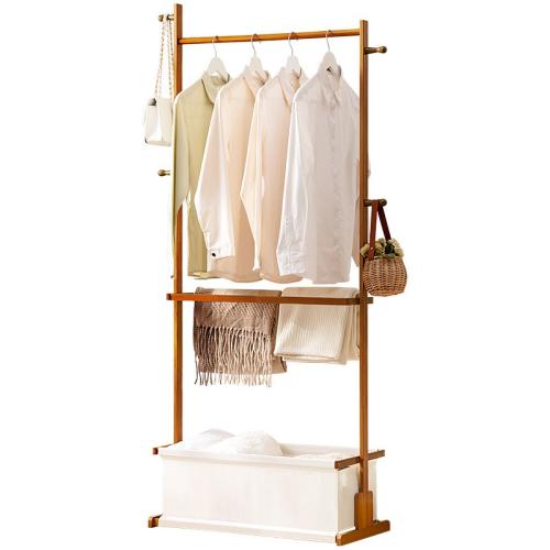 Linen & Moso Bamboo Clothes Hanging Rack durable & hardwearing Solid PC