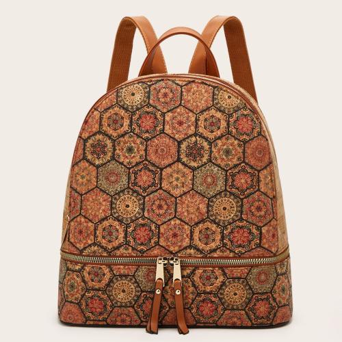 PU Leather Easy Matching Backpack large capacity PC