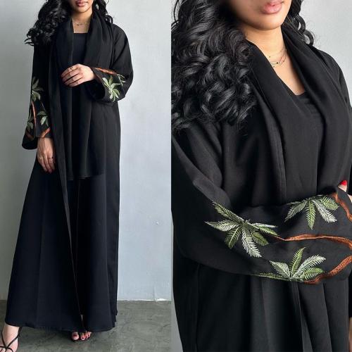 Polyester Muslim Cloth & loose printed tree pattern black PC