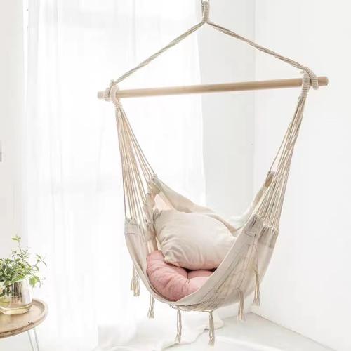 Wood & Cotton Tassels Swing Hanging Seat PC