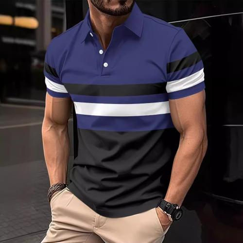 Polyester & Katoen Polo Shirt Afgedrukt Striped meer kleuren naar keuze stuk